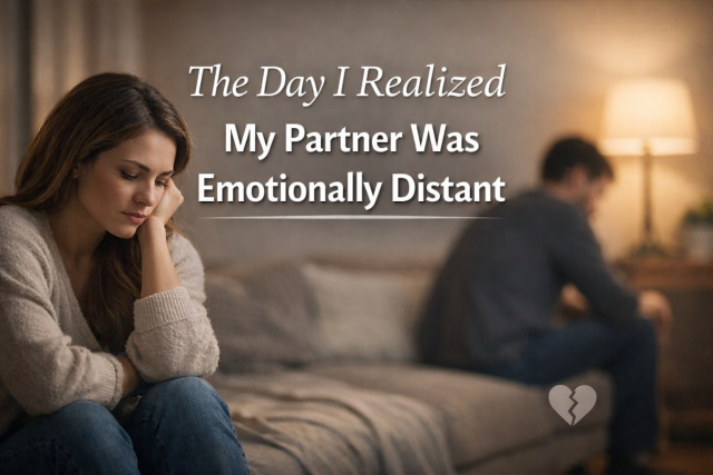 Understanding Emotional Distance in Relationships Woman feeling sad and distant partner in a dimly lit room, emotional disconnect.