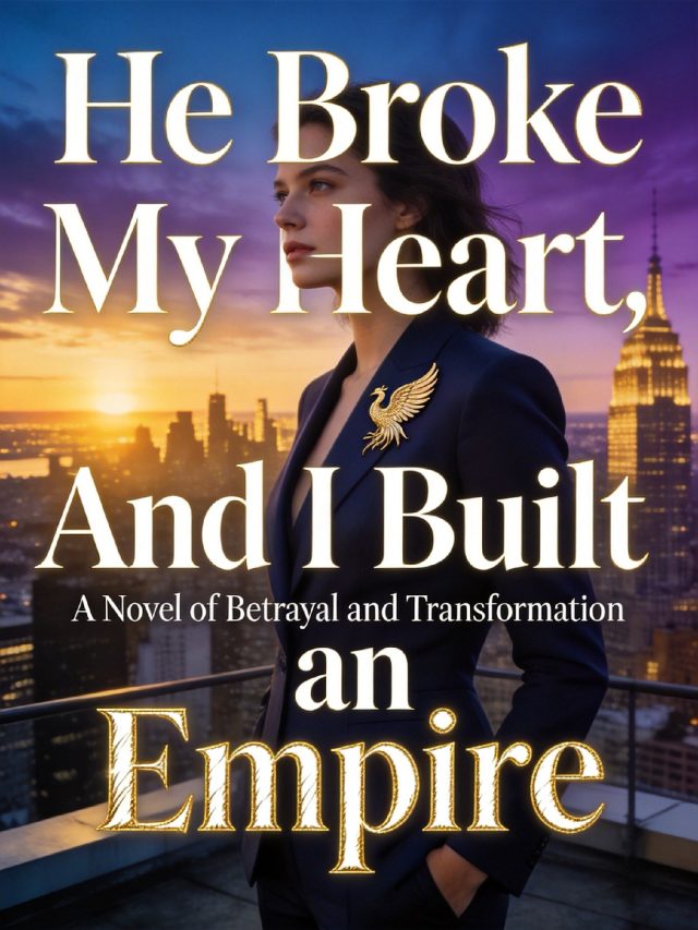 He Broke My Heart, And I Built an Empire Emma Blackwood standing at Manhattan skyline - He Broke My Heart And I Built an Empire novel cover