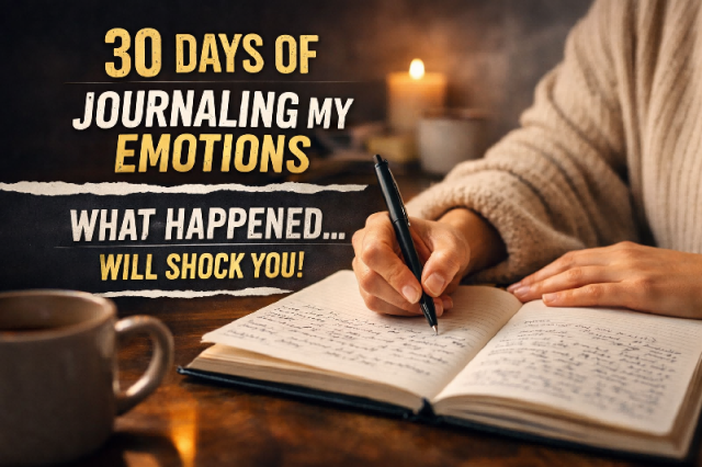 journaling-emotions-daily-results person writing in journal reflecting on emotions daily