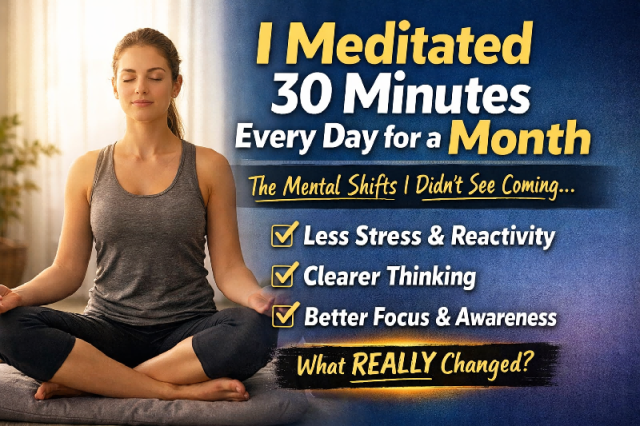 Meditating daily for 30 days mental clarity and focus improvement