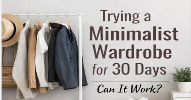 30-day minimalist wardrobe challenge neatly organized clothes