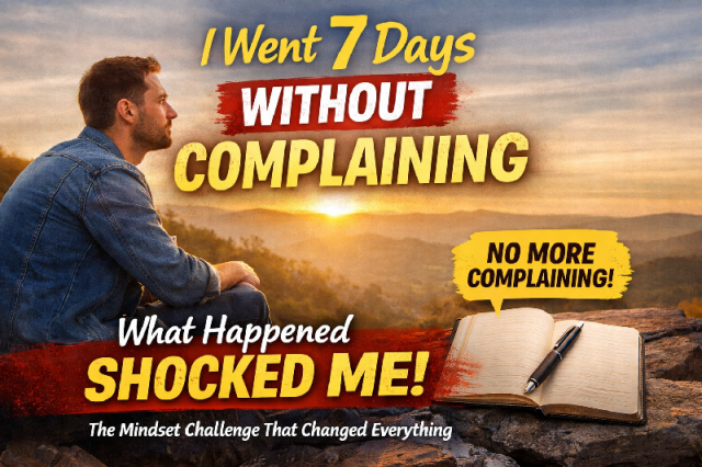 week-without-complaining-experiment man reflecting during no complaining challenge mindset shift