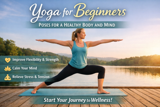yoga-for-beginners-poses(1) Child's Pose for relaxation and stress relief