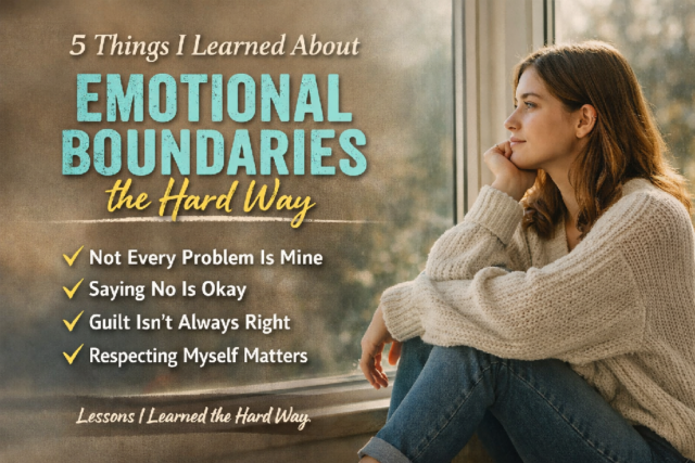 Reflecting on emotional boundaries Woman sitting quietly by a window reflecting on emotional boundaries and self-respect