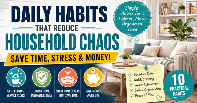 daily habits to reduce household chaos and save money at home