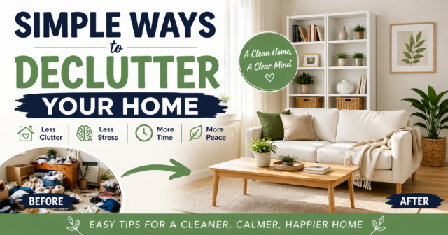 decluttering a messy home step by step
