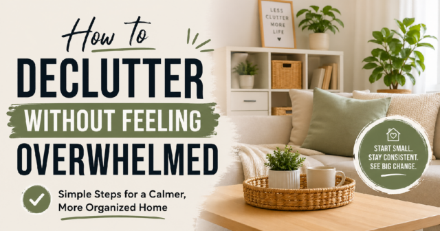 decluttering small space step by step