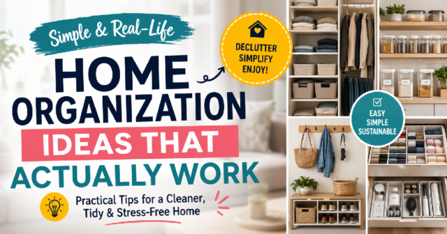 home organization ideas that actually work in real life
