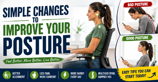 correct sitting posture at desk