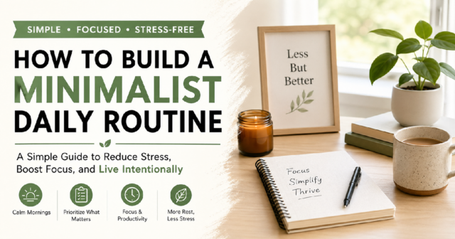 minimalist daily routine workspace