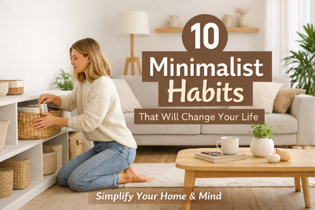 Minimalist home interior with simple decor and natural light