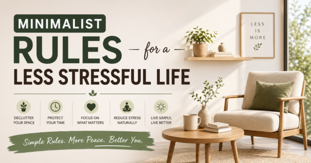 minimalist lifestyle for stress free living