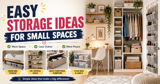 easy storage ideas for small spaces in apartment